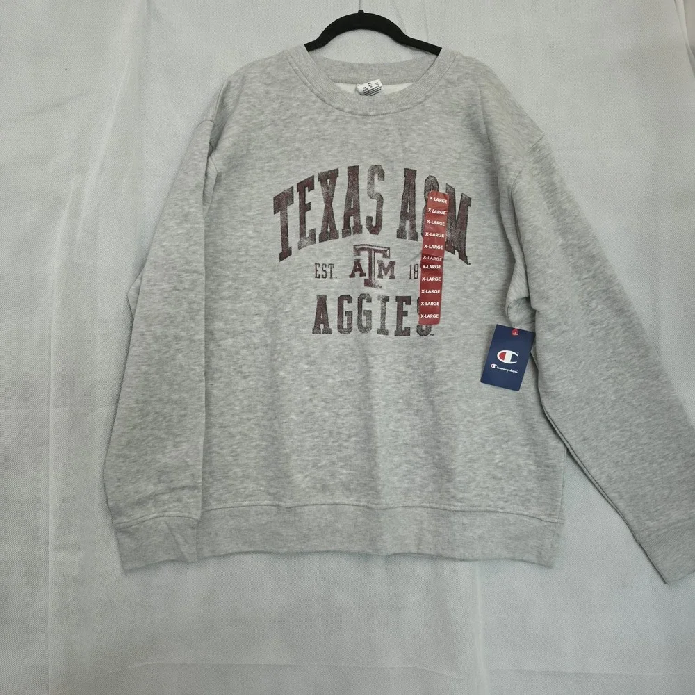 Texas A&M Aggies Football Champion Sweatshirt Mens XL Heather Gray Pullover NWT